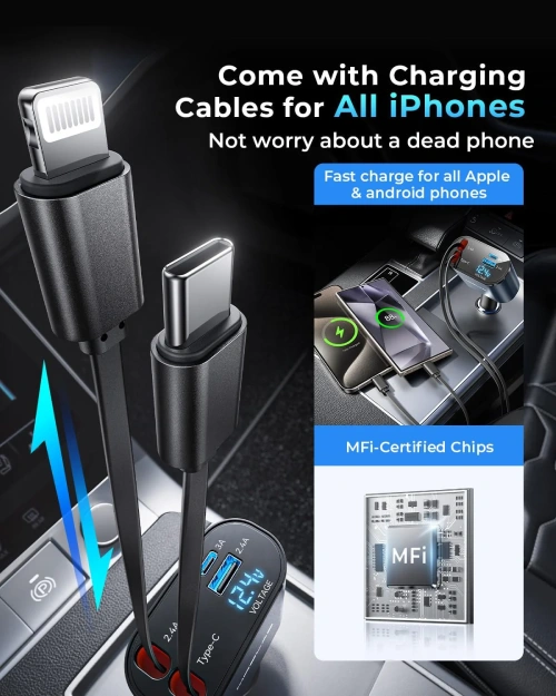 Retractable Car Charger12